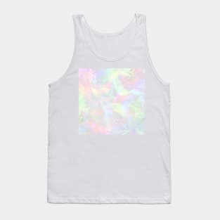 Colorful Holographic Foil Texture Tank Top